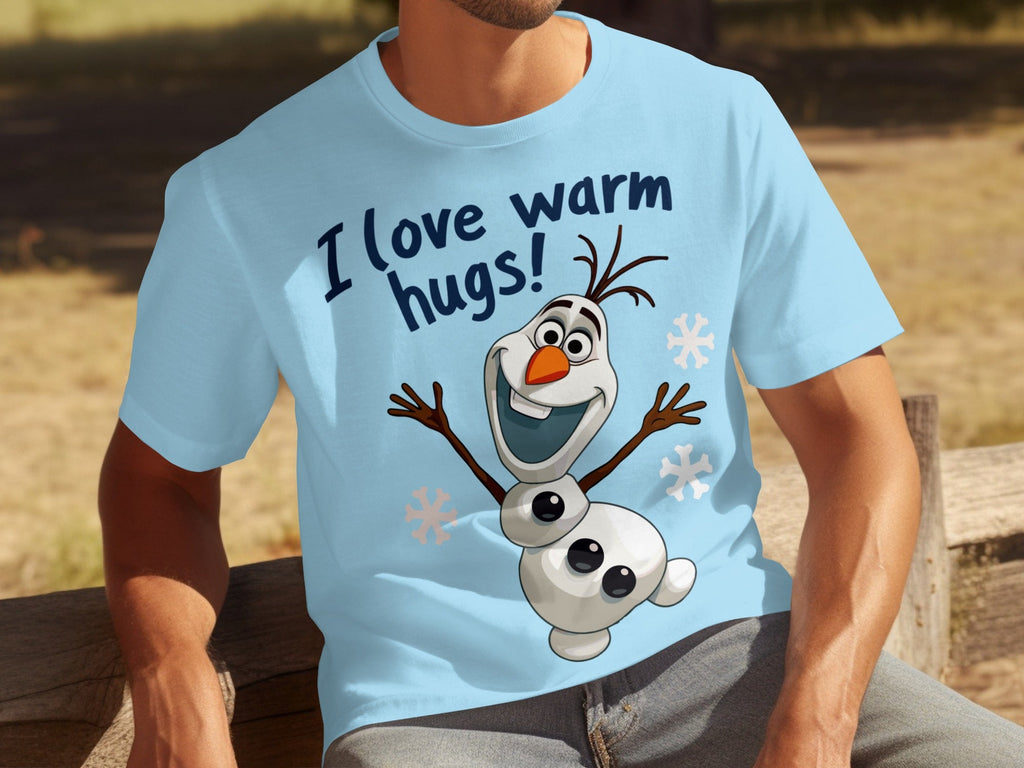 I Love Warm Hugs! Olaf the Snowman Cartoon T-Shirts