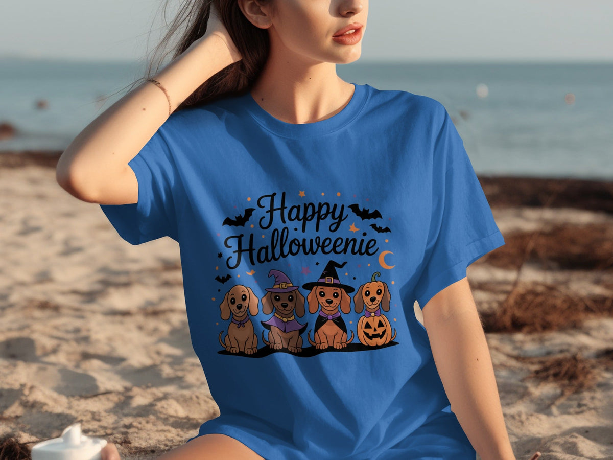 Happy Halloweeniie Dachshund Halloween Cute Dogs T-Shirts