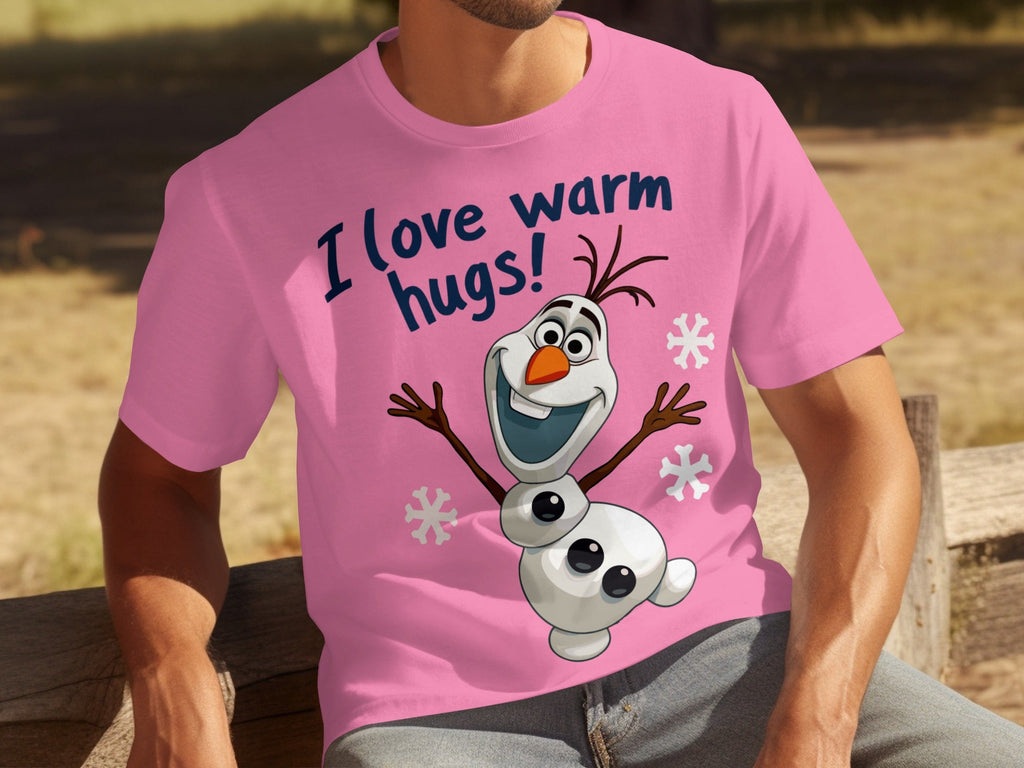 I Love Warm Hugs! Olaf the Snowman Cartoon T-Shirts