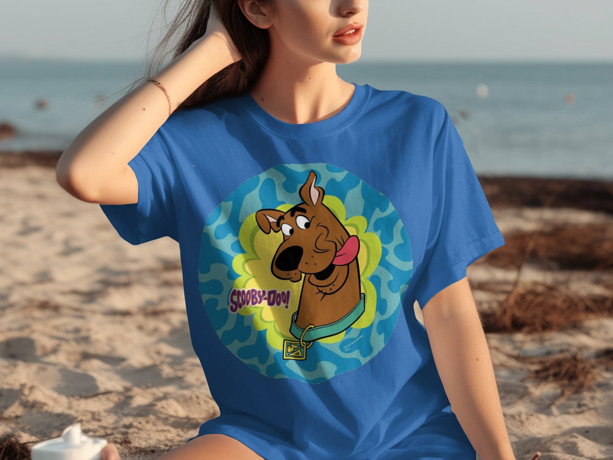 Scooby Doo Cartoon Character Head Tongue Out Design T-Shirts