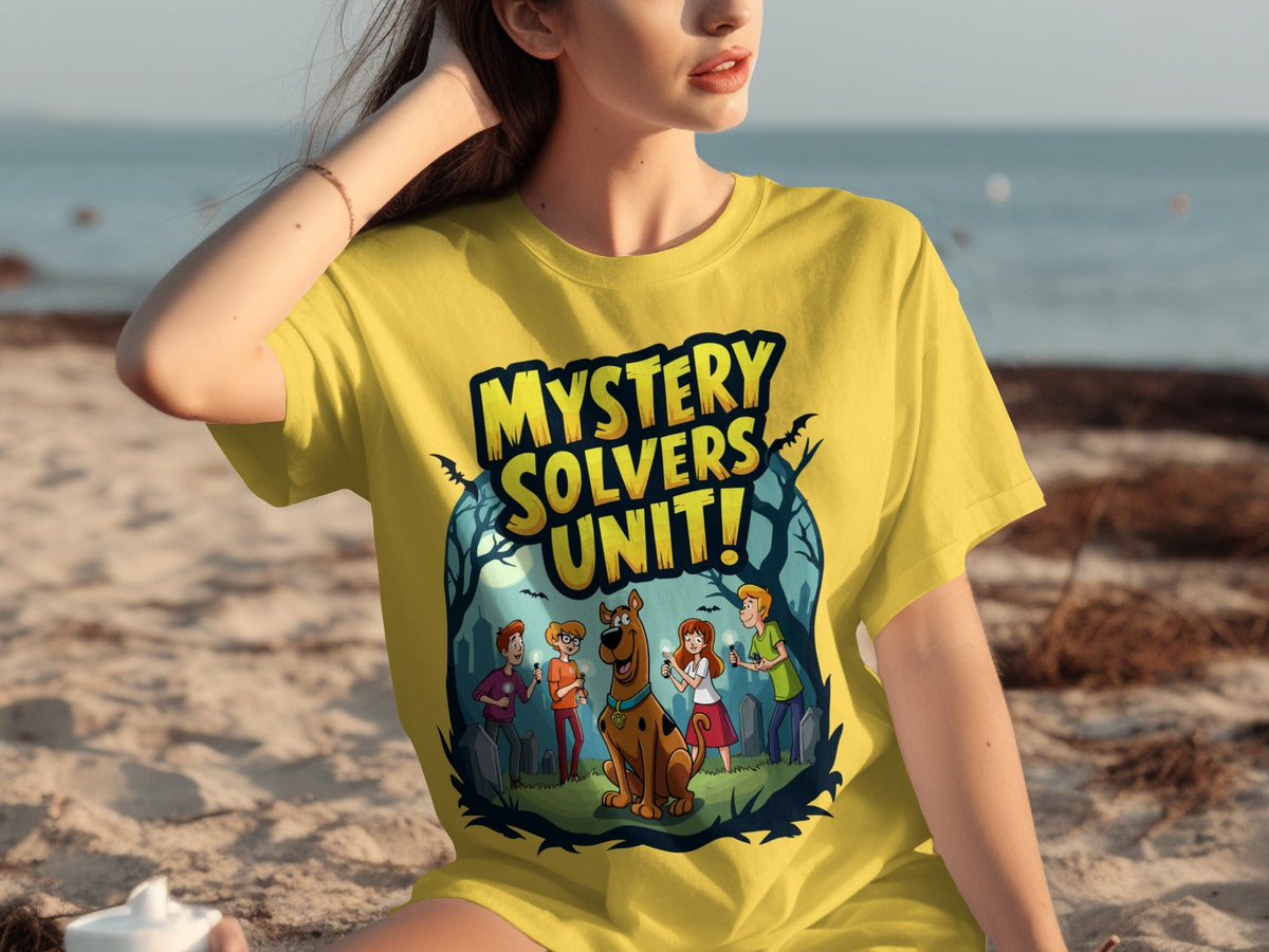 Mystery Solvers Unit In The Graveyard Cartoon T-Shirts