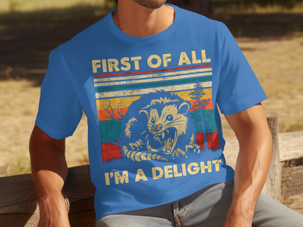 First of All I'm a Delight Retro Graphic Design T-Shirts product image 2
