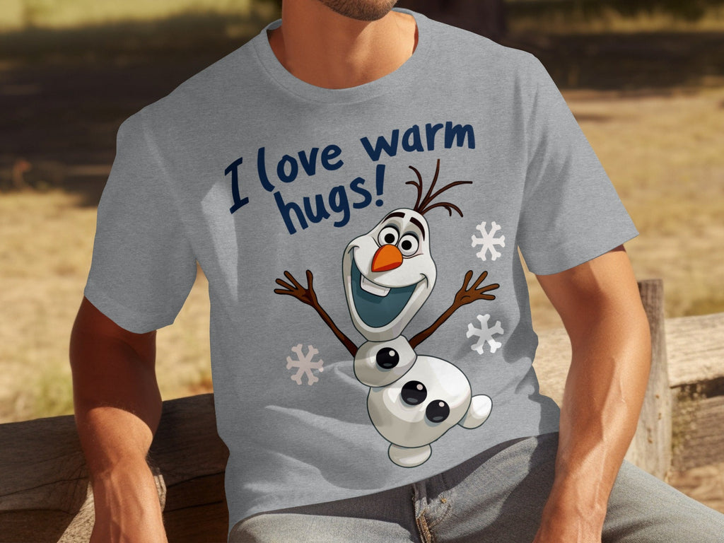 I Love Warm Hugs! Olaf the Snowman Cartoon T-Shirts