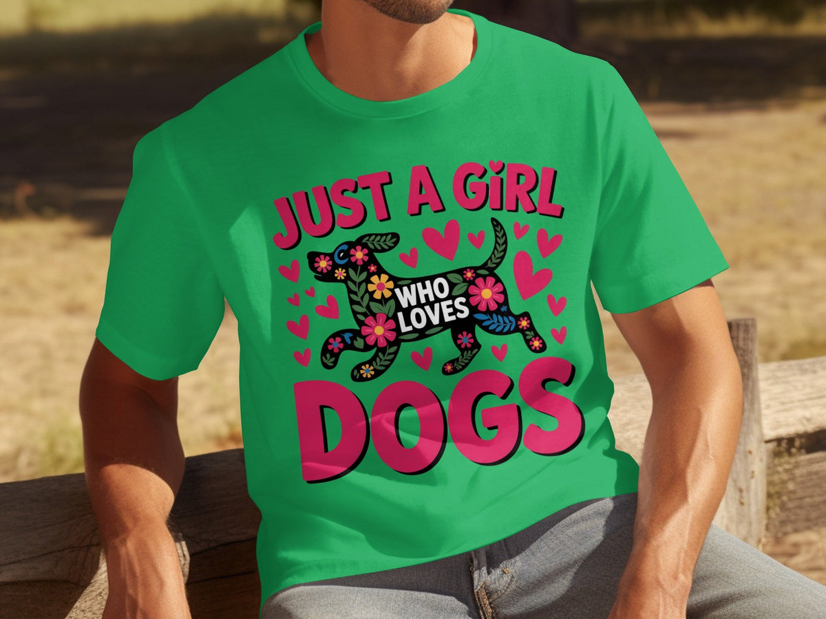 Just A Girl Who Loves Dogs With Floral Dog T-Shirts product image 20