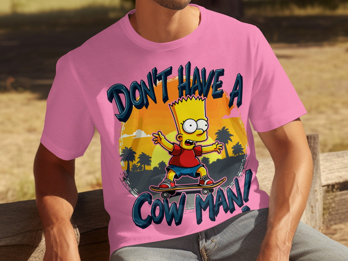 Bart Simpson Don't Have A Cow Man Skateboarding T-Shirts product image 18