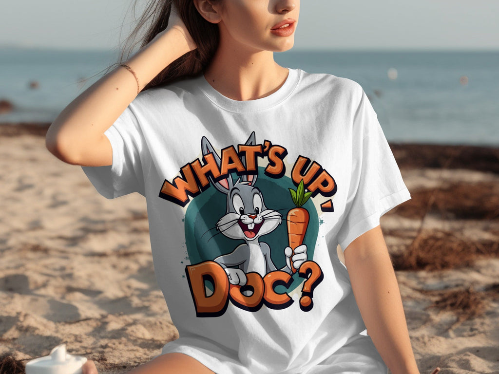 What's Up Doc Rabbit and Carrot Cartoon Graphic T-Shirts product image 14