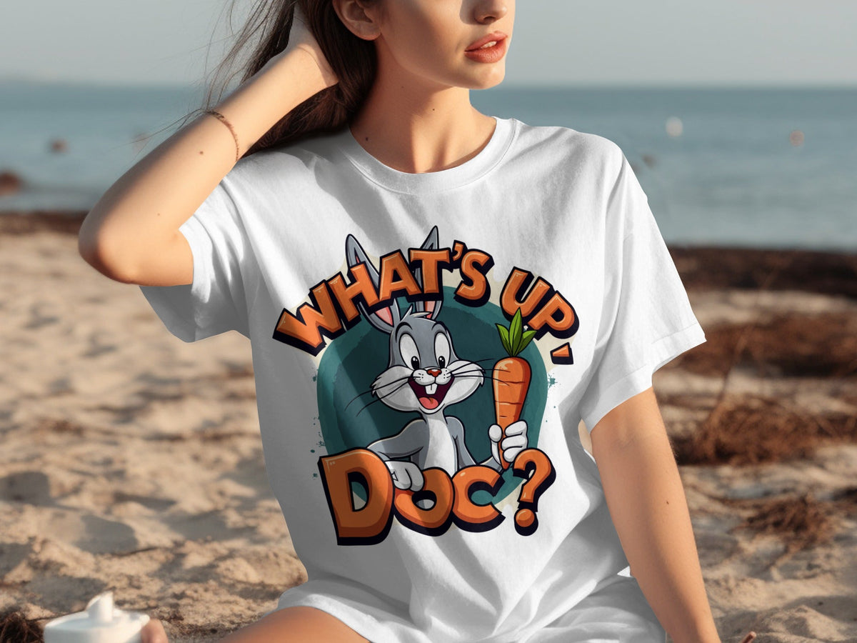 What's Up Doc Rabbit and Carrot Cartoon Graphic T-Shirts product image 14