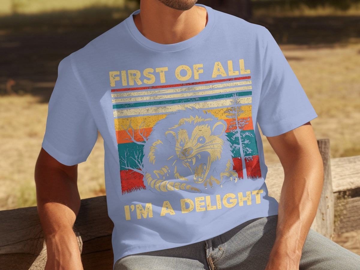 First of All I'm a Delight Retro Graphic Design T-Shirts product image 13