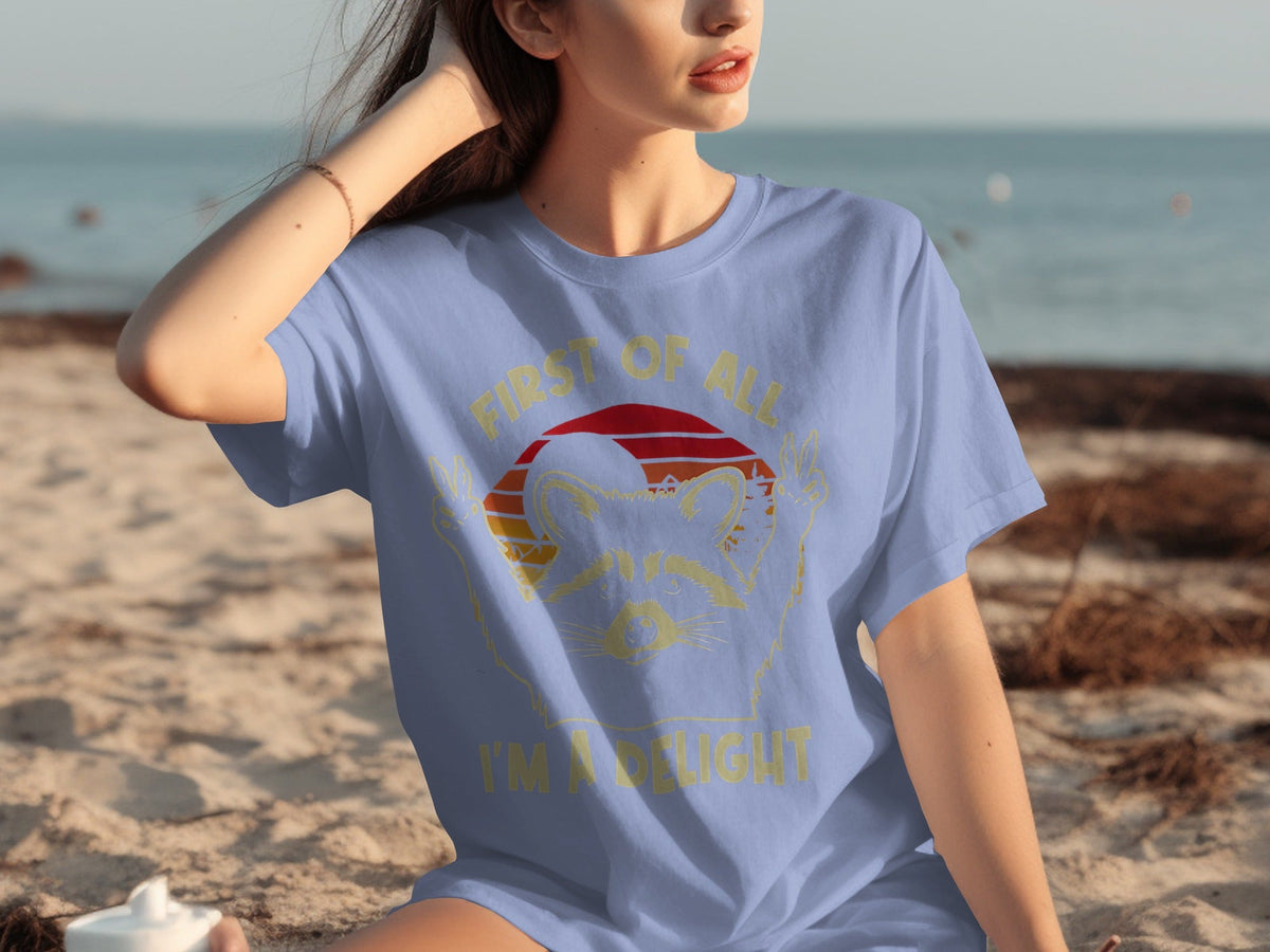 First Of All Im A Delight Vintage Raccoon Art T-Shirts product image 28