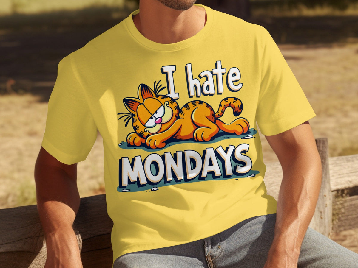 I Hate Mondays Garfield Graphic Novelty Style T-Shirts