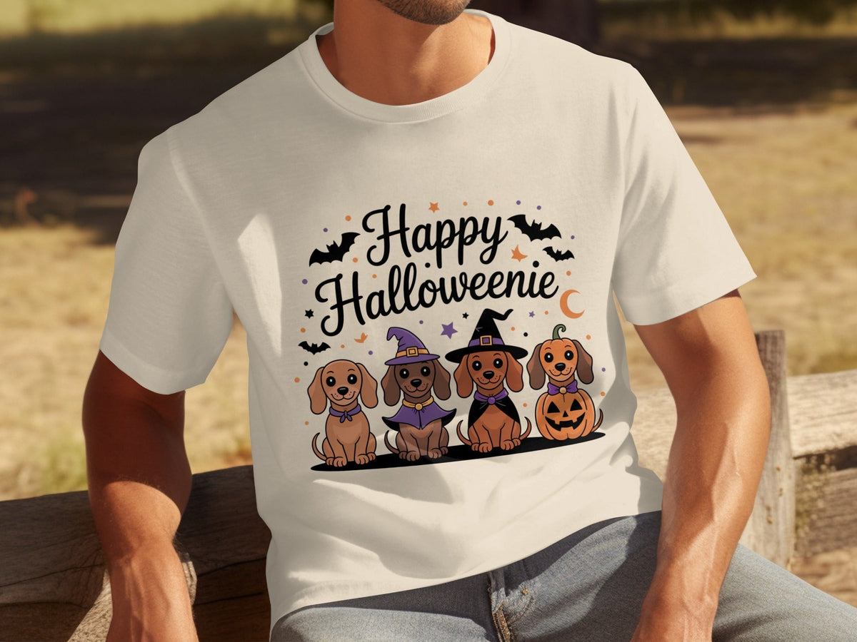 Happy Halloweeniie Dachshund Halloween Cute Dogs T-Shirts
