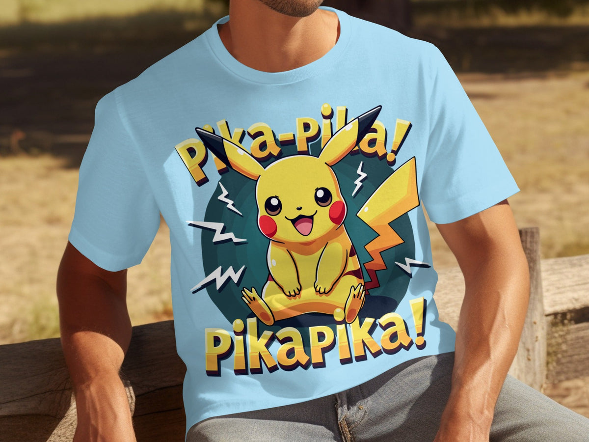 Pika-Pika Energetic Pikachu Design Perfect For Pokemon Fans T-Shirts