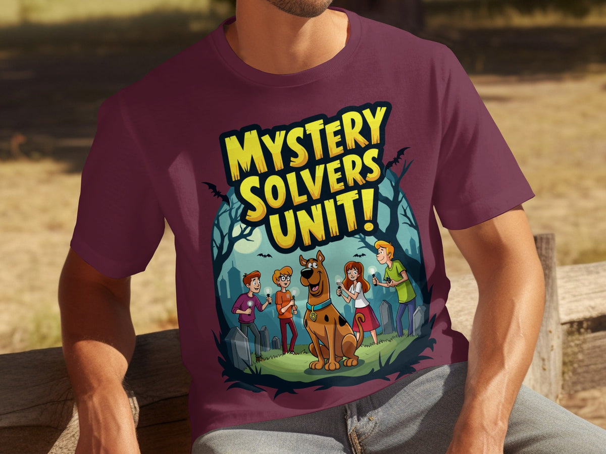 Mystery Solvers Unit In The Graveyard Cartoon T-Shirts