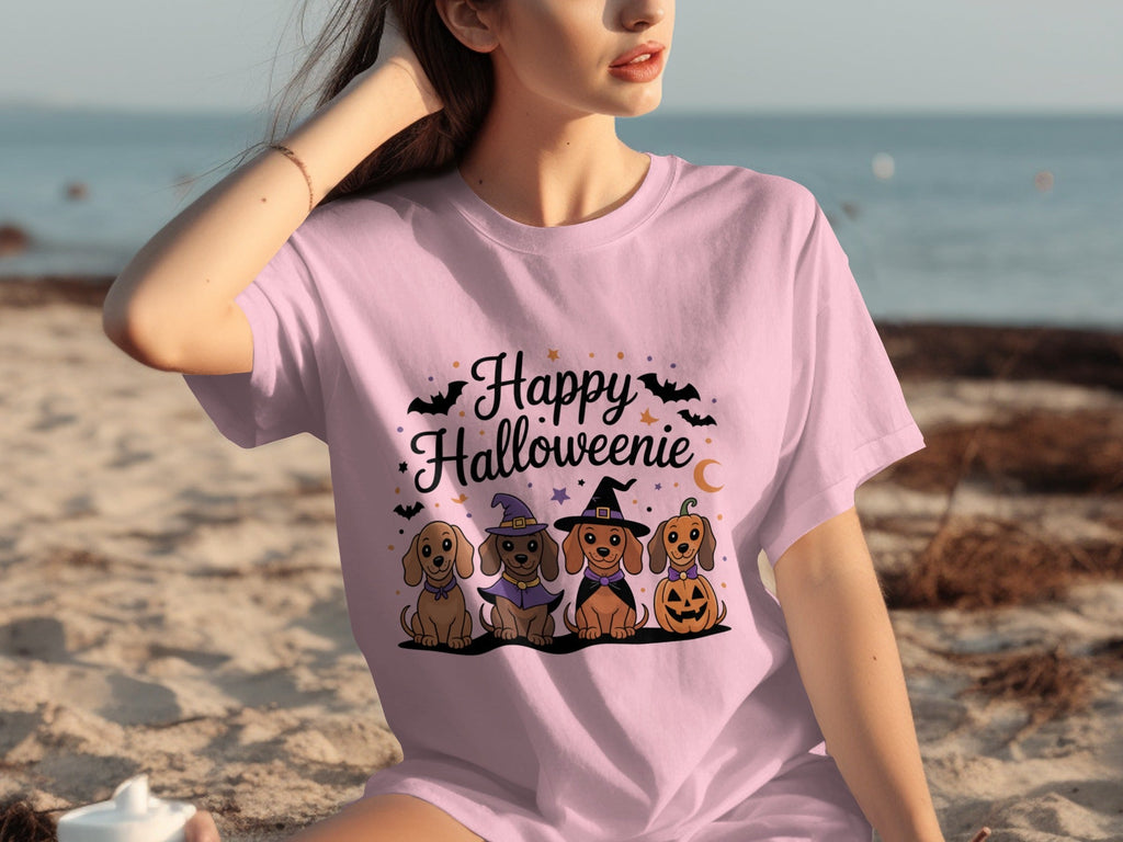 Happy Halloweeniie Dachshund Halloween Cute Dogs T-Shirts