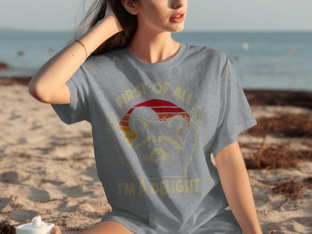 First Of All Im A Delight Vintage Raccoon Art T-Shirts product image 31