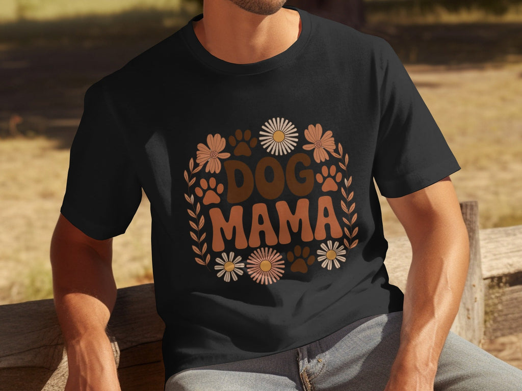 Dog Mama Floral Design Great Gift Idea for Her T-Shirts