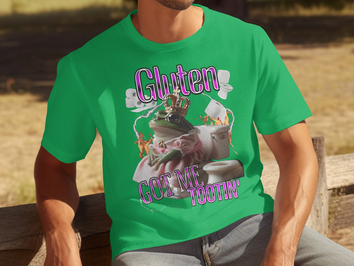 Gluten Got Me Tootin' Frog with Crown Bathroom Humor product image 7