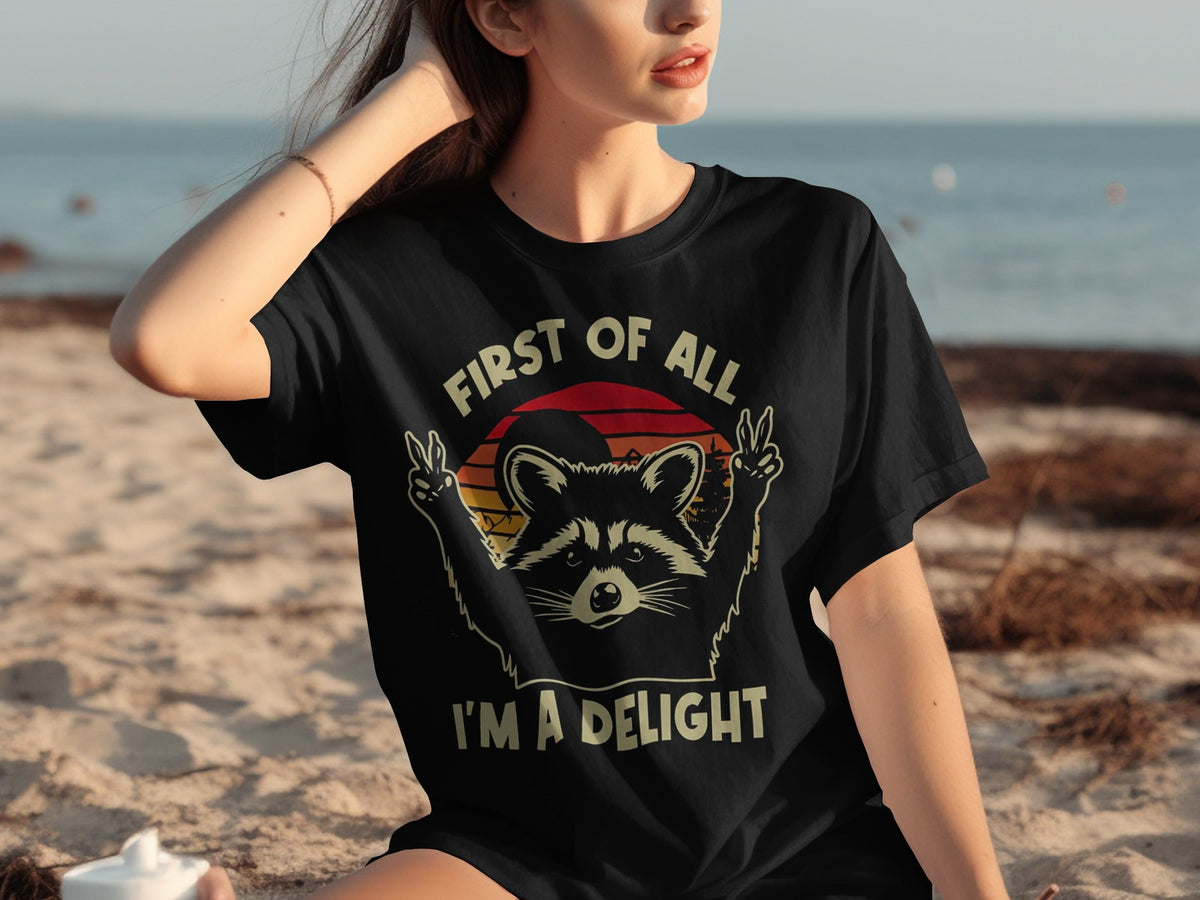 First Of All Im A Delight Vintage Raccoon Art T-Shirts product image 30