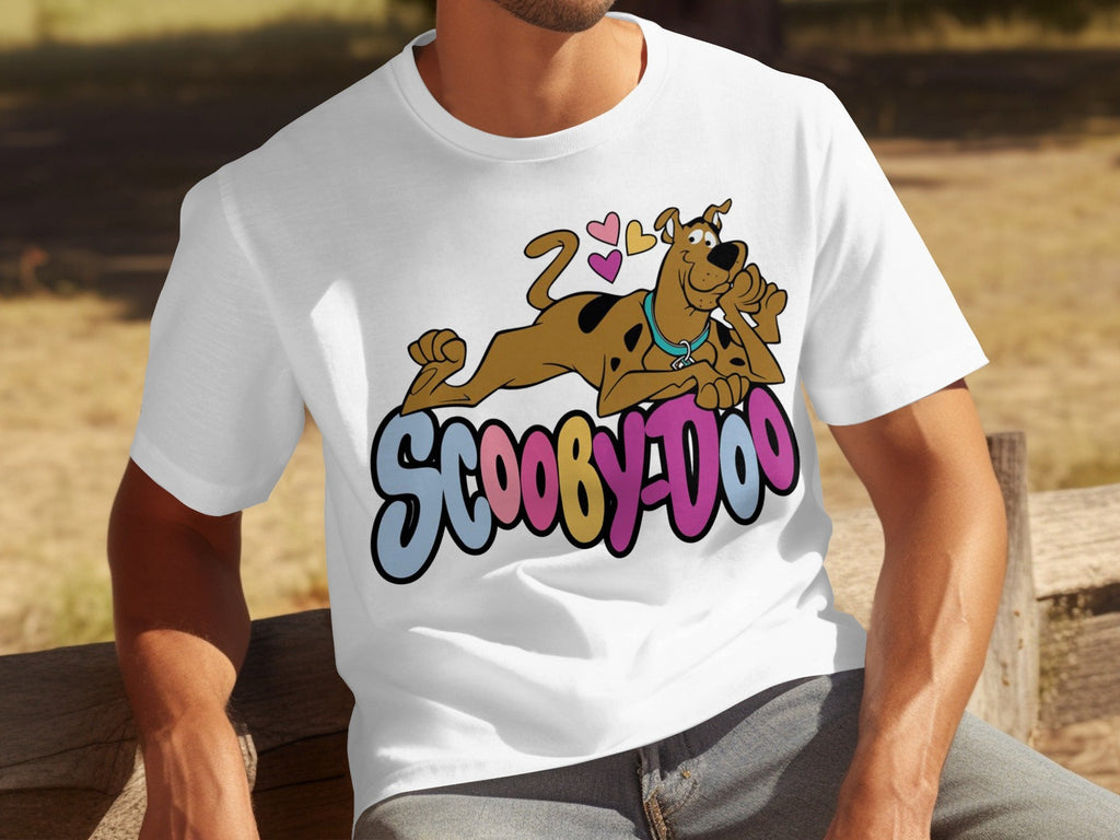 Scooby Doo with Hearts Reclining on Logo Design T-Shirts product image 29