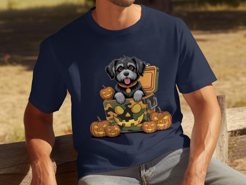 Cute Dog In a Pumpkin Container Halloween Season T-Shirts