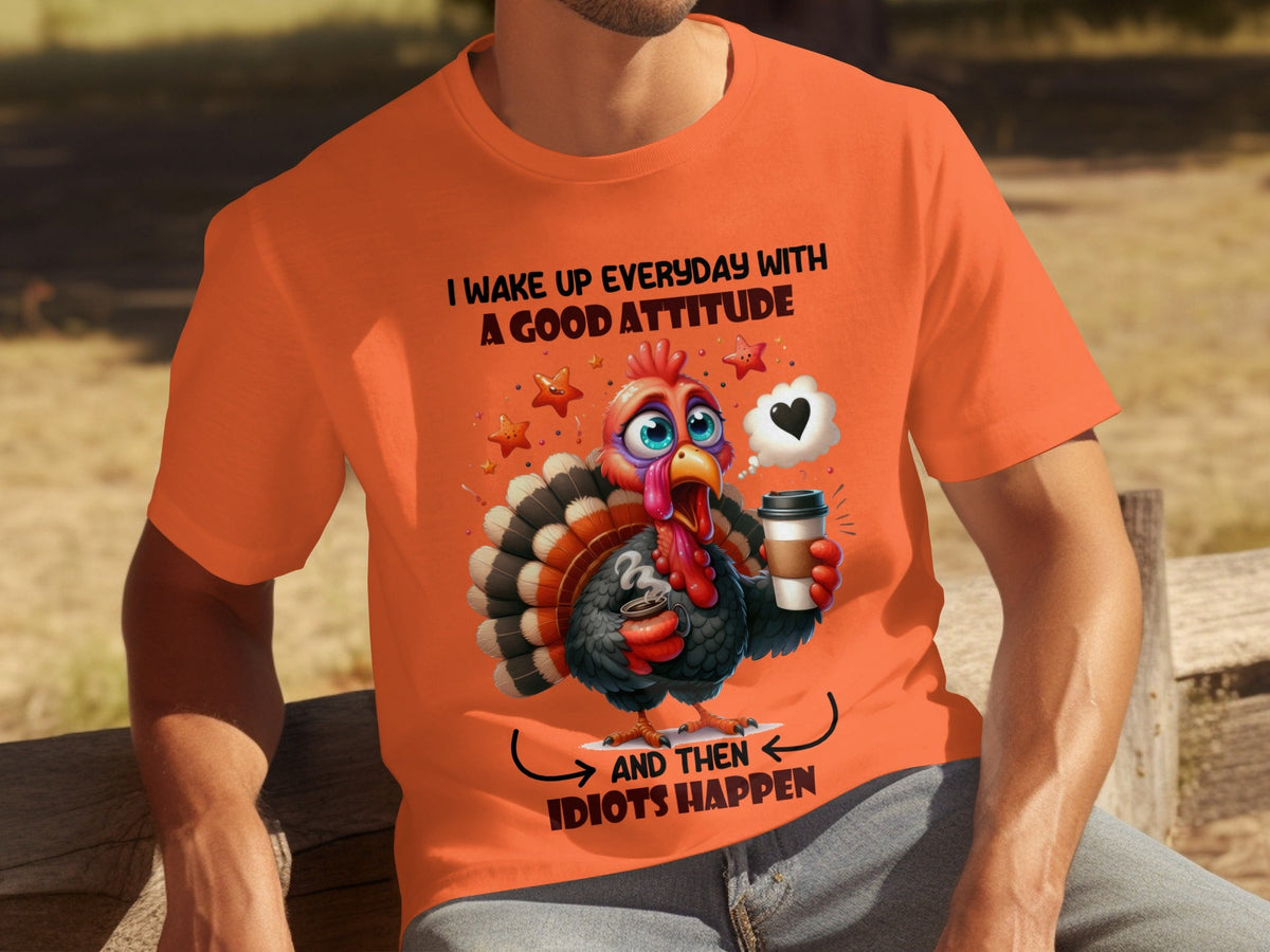 Good Attitude Turkey Humor Graphic Trendy Design T-Shirts