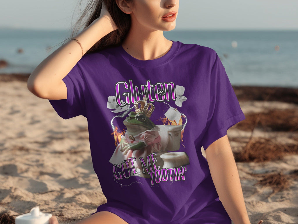 Gluten Got Me Tootin' Frog with Crown Bathroom Humor product image 25