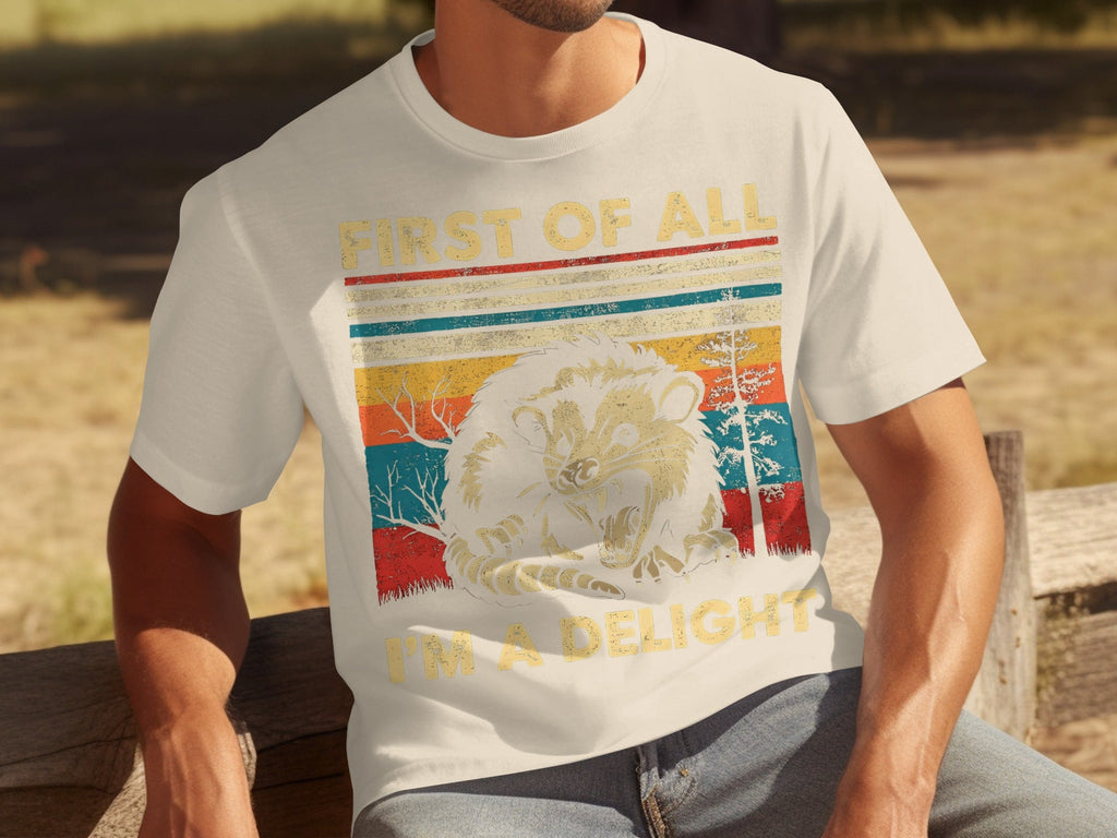 First of All I'm a Delight Retro Graphic Design T-Shirts product image 7