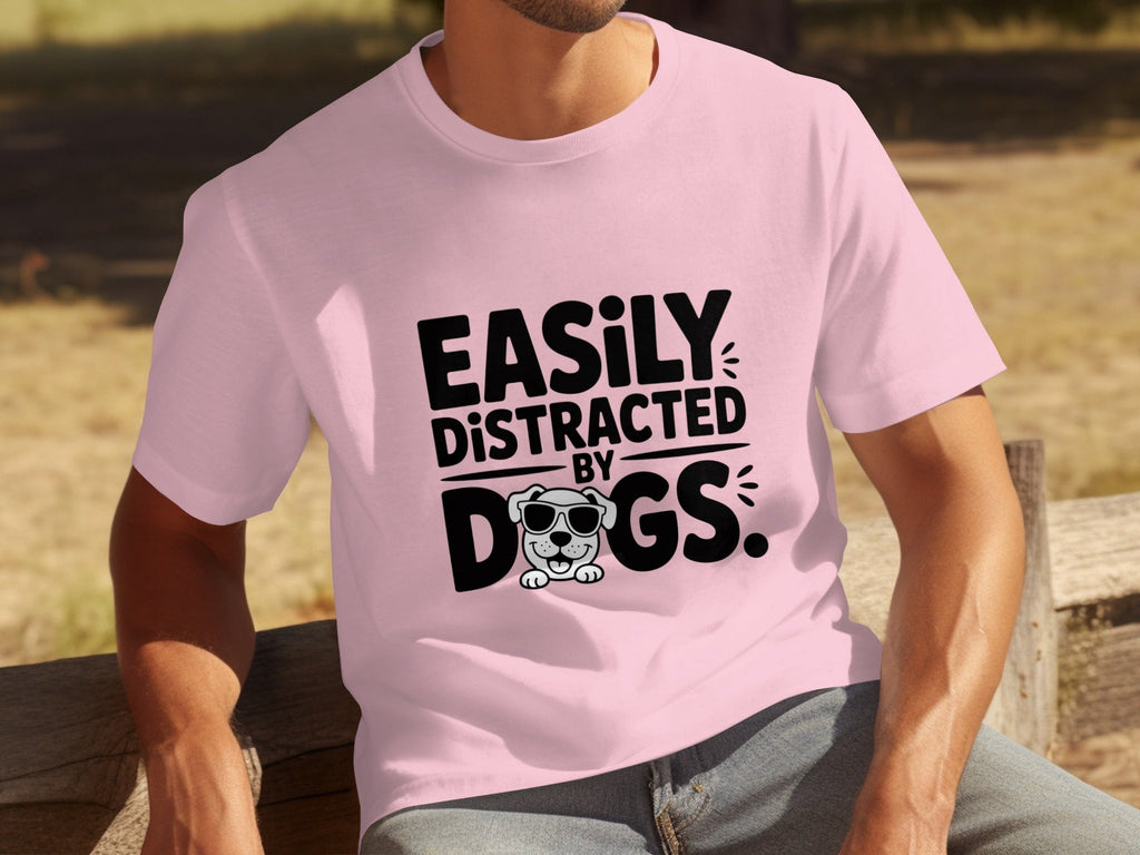 Easily Distracted By Dogs Cute Puppy Illustration T-Shirts product image 27
