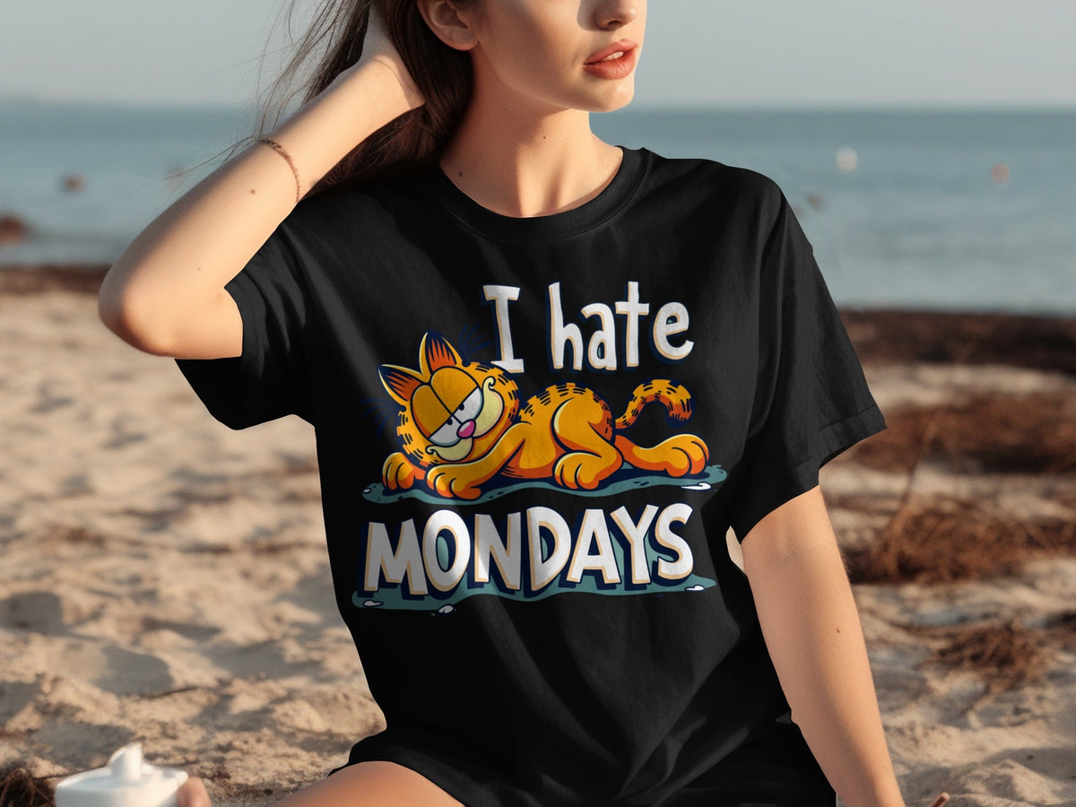 I Hate Mondays Garfield Graphic Novelty Style T-Shirts