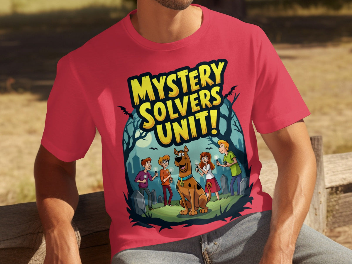 Mystery Solvers Unit In The Graveyard Cartoon T-Shirts