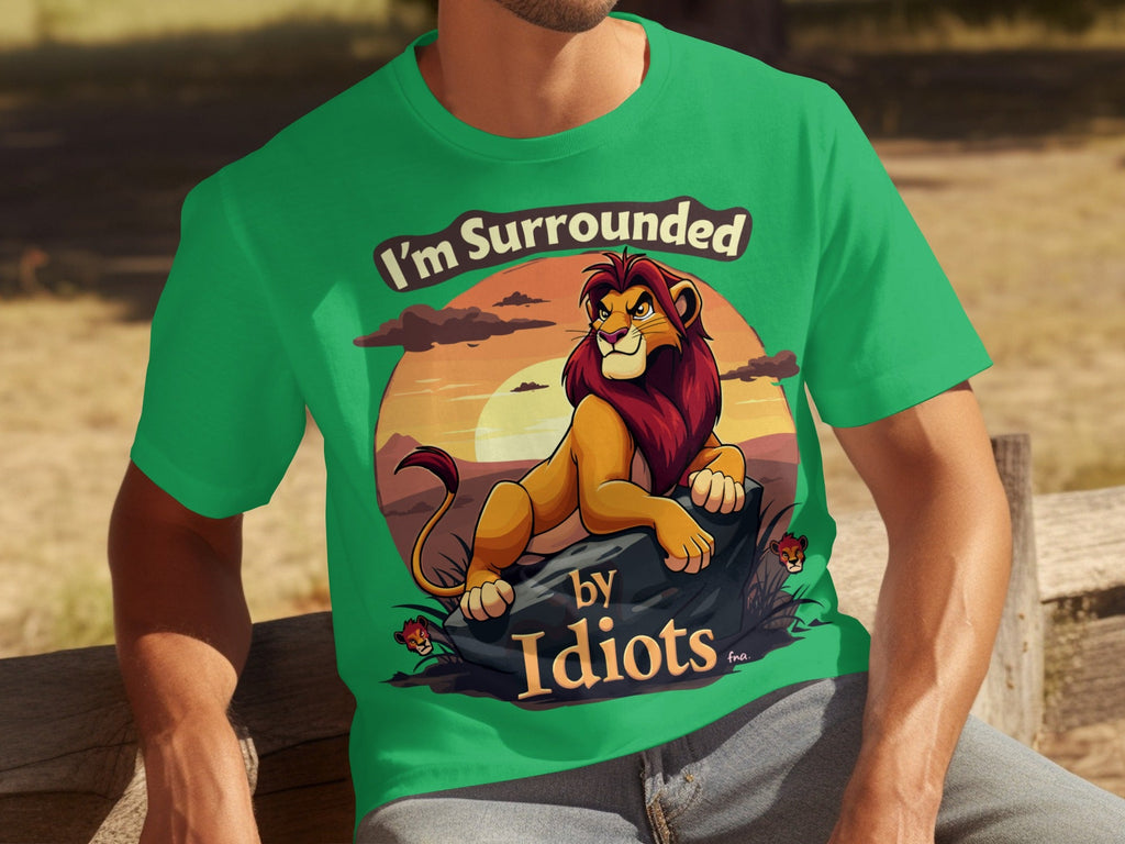 Im Surrounded By Idiots Angry Lion Sunset Artwork T-Shirts product image 20
