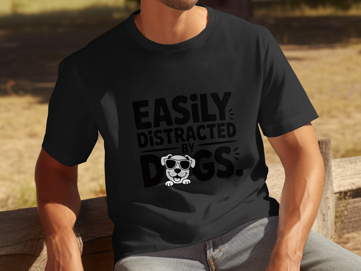 Easily Distracted By Dogs Cute Puppy Illustration T-Shirts product image 31