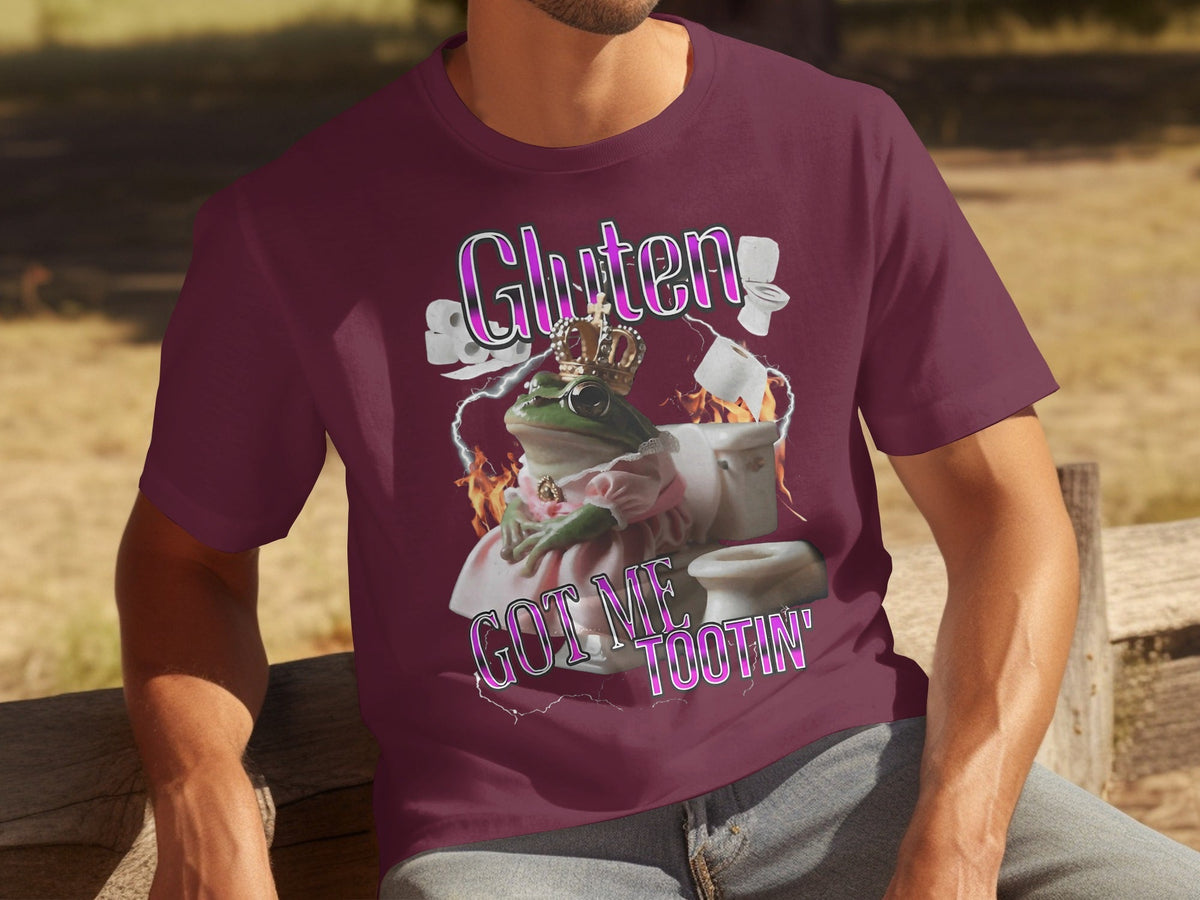 Gluten Got Me Tootin' Frog with Crown Bathroom Humor product image 11