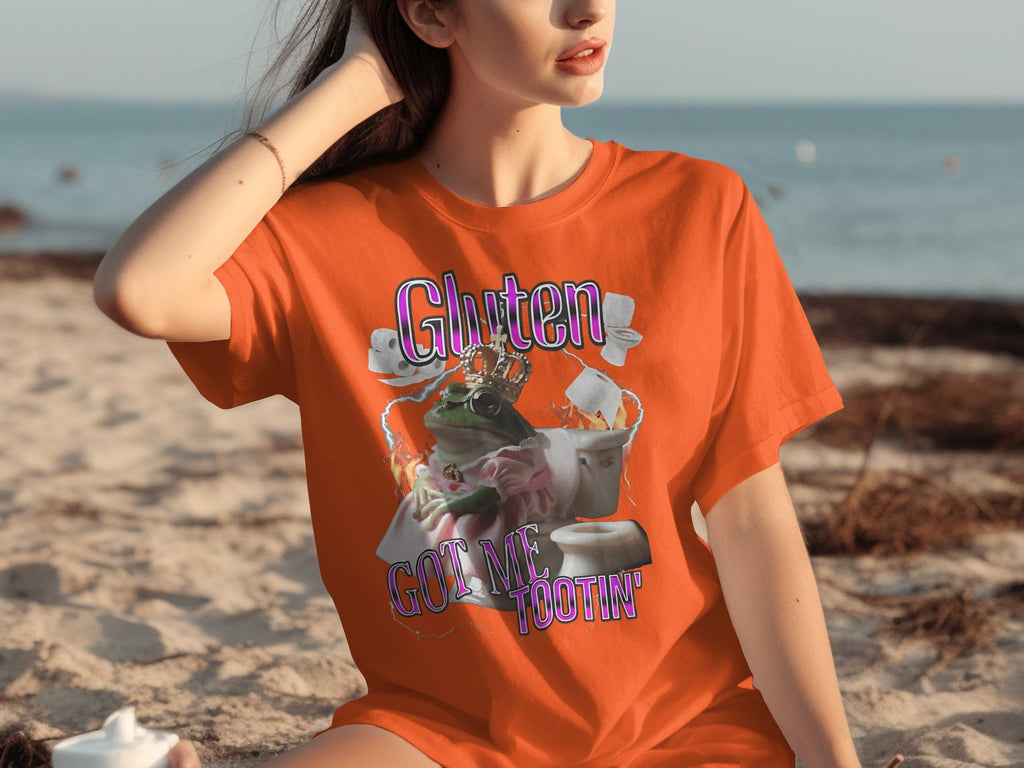 Gluten Got Me Tootin' Frog with Crown Bathroom Humor product image 20