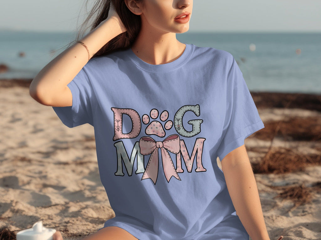 Floral Dog Mom Bow Design Perfect For All Lovers T-Shirts product image 13