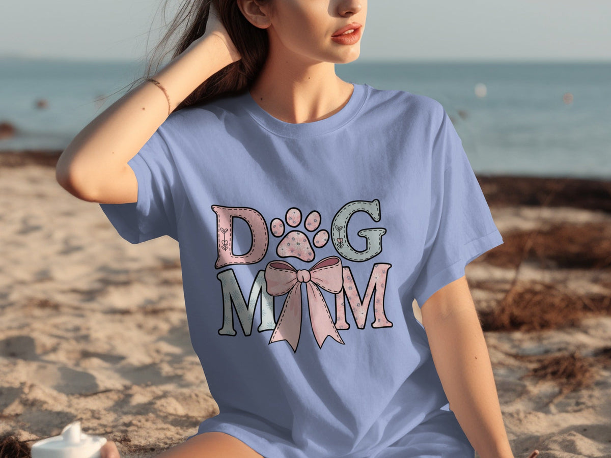 Floral Dog Mom Bow Design Perfect For All Lovers T-Shirts product image 13