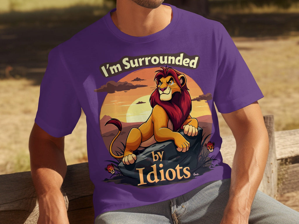 Im Surrounded By Idiots Angry Lion Sunset Artwork T-Shirts product image 25