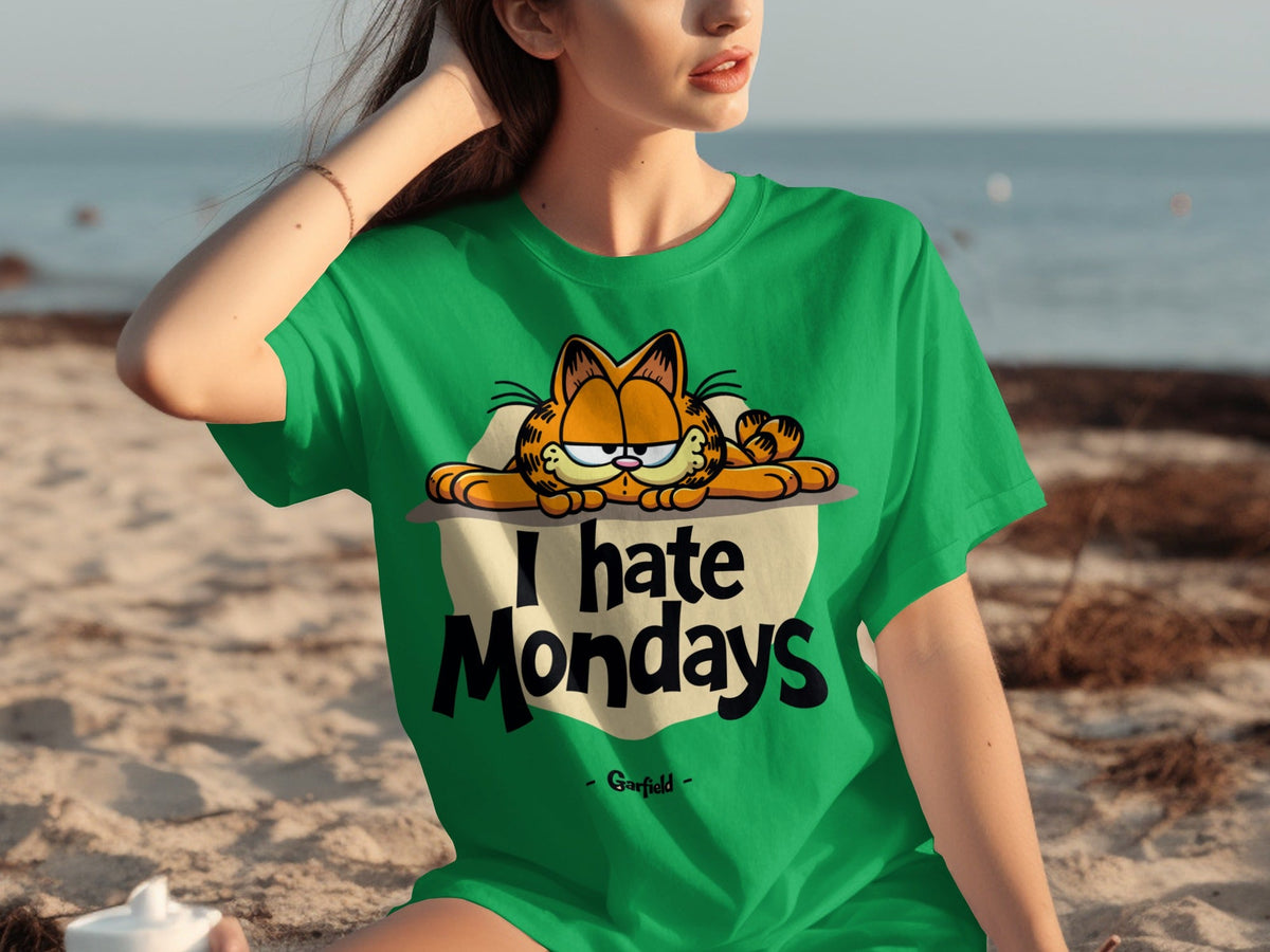 I Hate Mondays Garfield On Top Design Funny T-Shirts product image 5