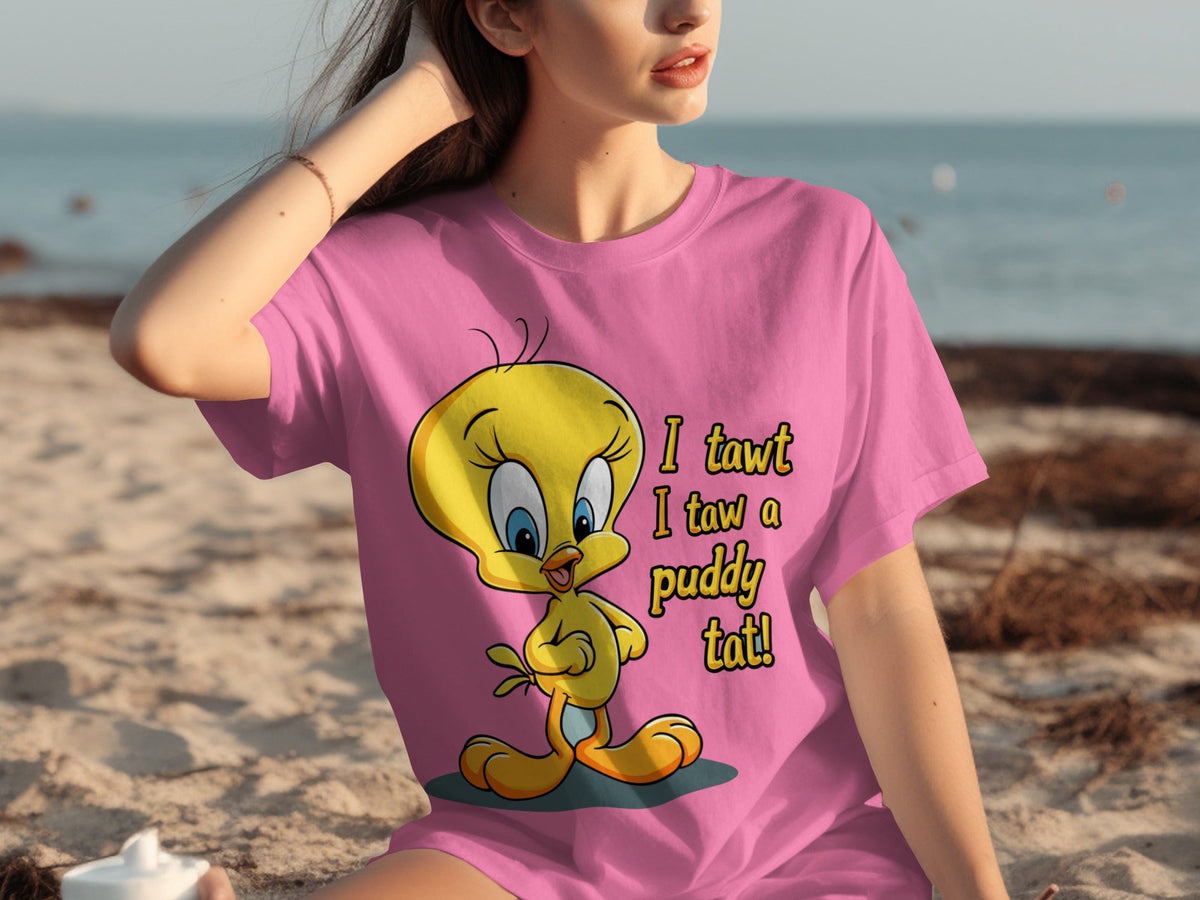 I Tawt I Taw A Puddy Tat Tweety Bird Cartoon T-Shirts