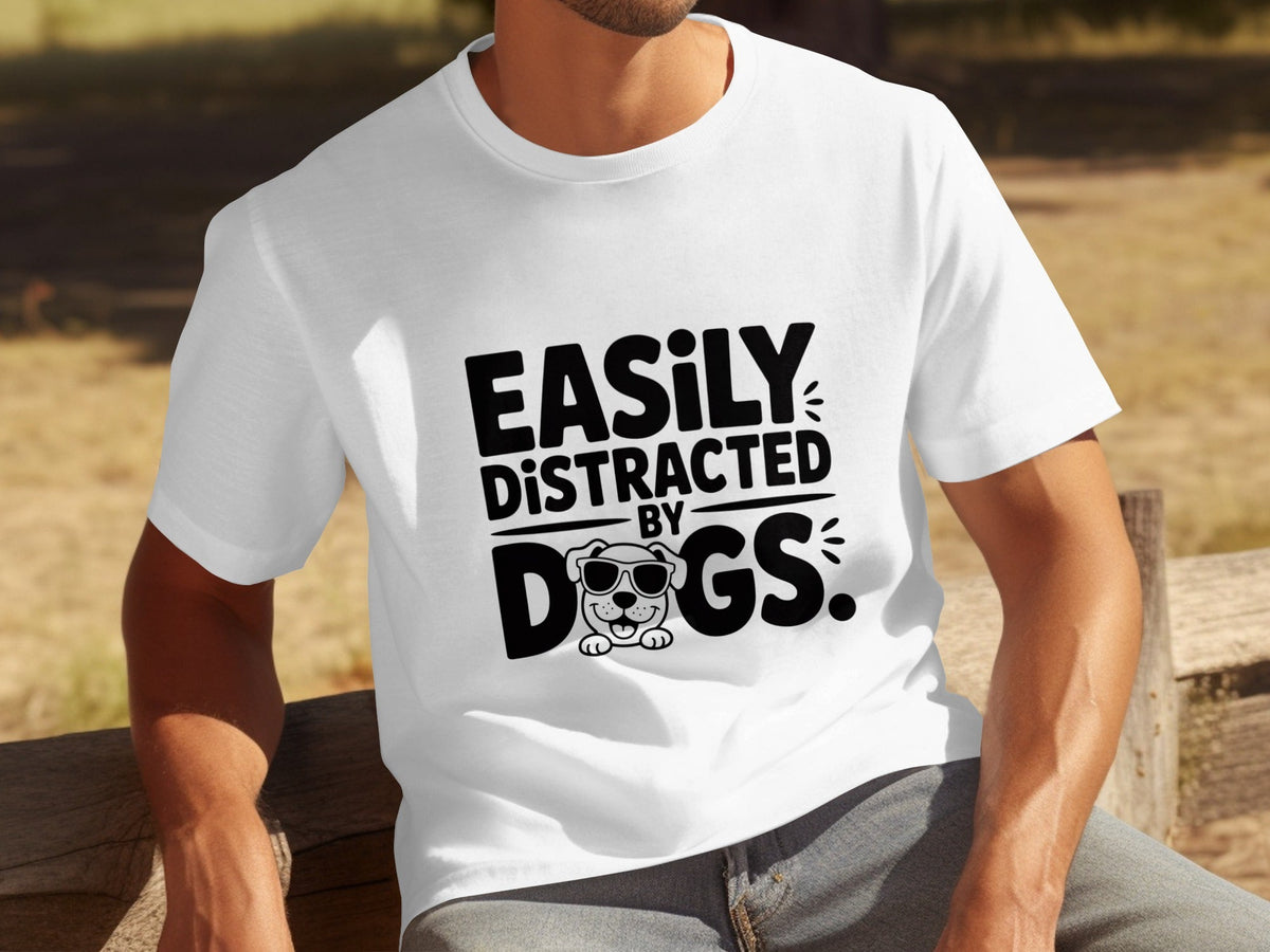 Easily Distracted By Dogs Cute Puppy Illustration T-Shirts product image 29