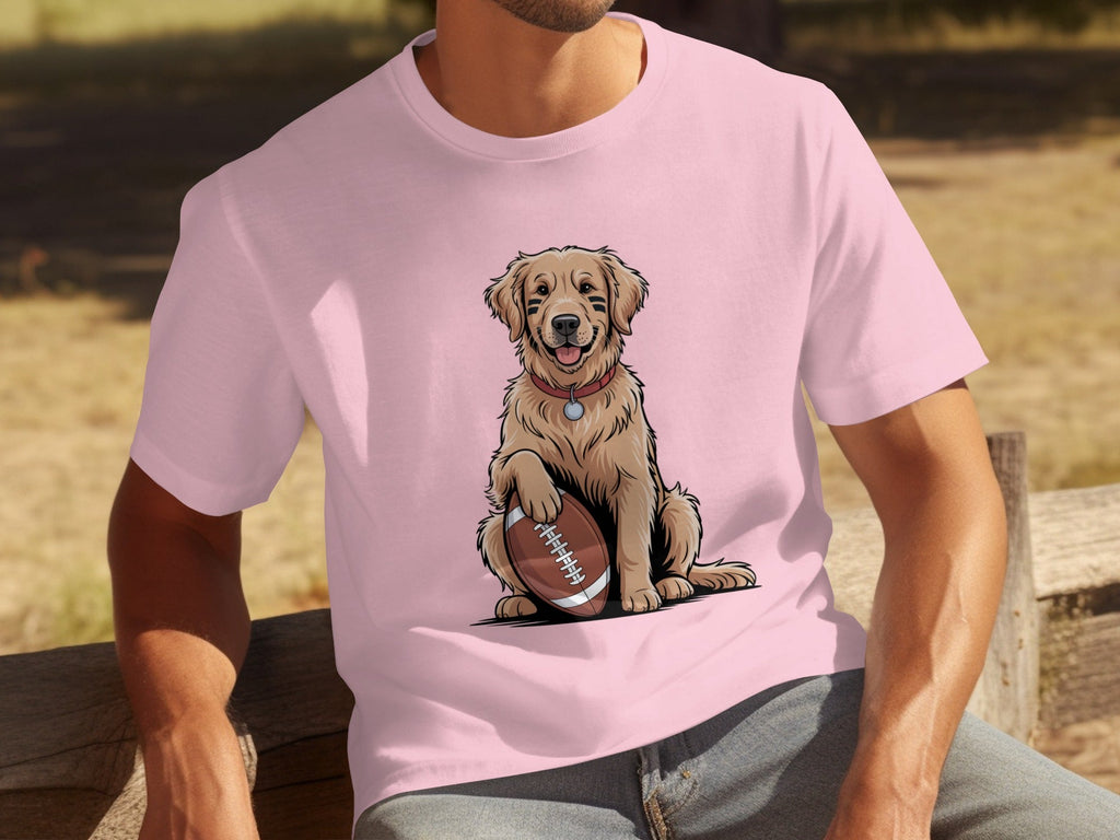 Golden Retriever Ready for Football Season T-Shirts