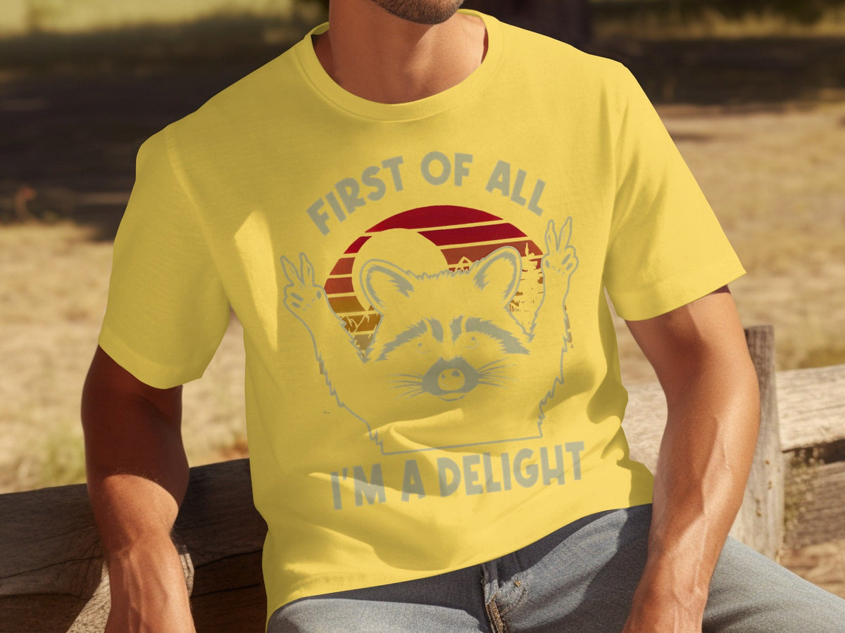 First Of All Im A Delight Vintage Raccoon Art T-Shirts product image 6