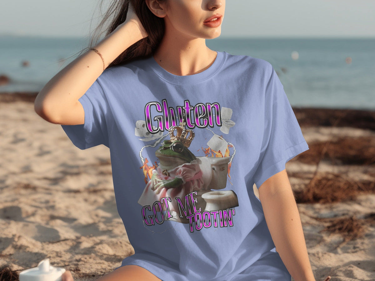 Gluten Got Me Tootin' Frog with Crown Bathroom Humor product image 28