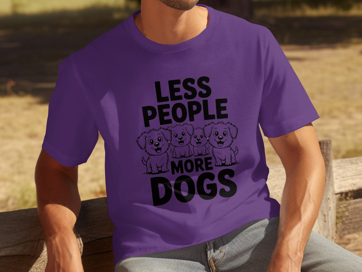 Less People More Dogs with Four Cute T-Shirts product image 25