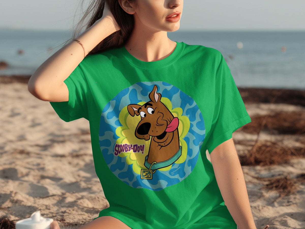 Scooby Doo Cartoon Character Head Tongue Out Design T-Shirts