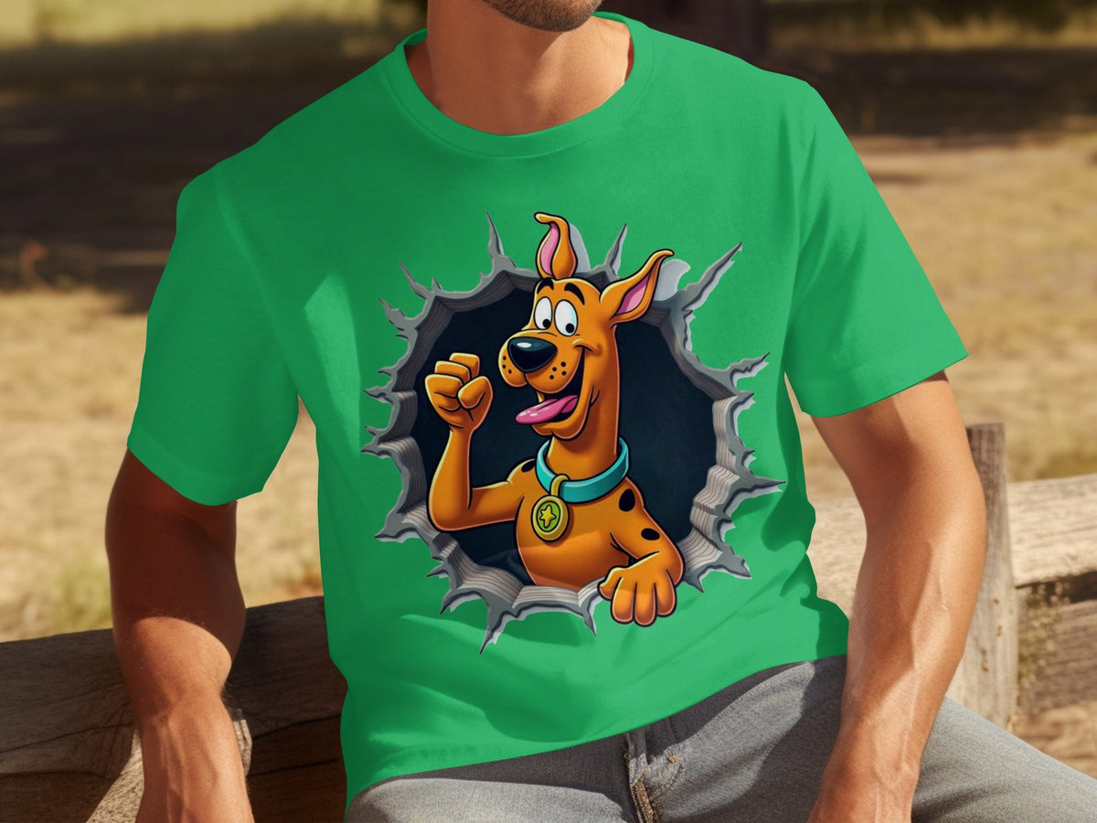 Scooby-Doo Cartoon Funny Dog Character Ripping T-Shirts