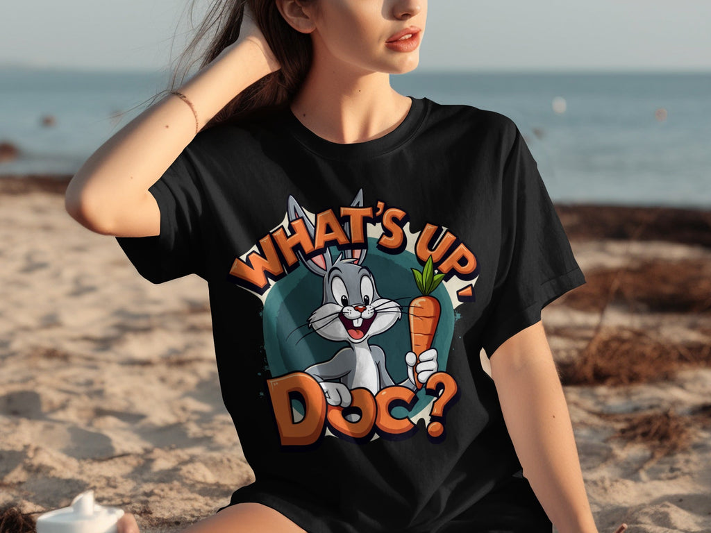 What's Up Doc Rabbit and Carrot Cartoon Graphic T-Shirts product image 15