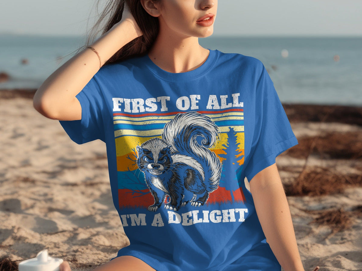 First of All Im A Delight Angry Skunk Vintage Style T-Shirts product image 18