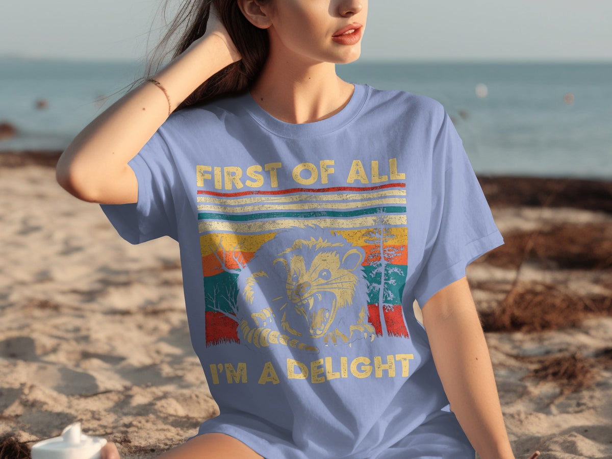 First of All I'm a Delight Retro Graphic Design T-Shirts product image 28