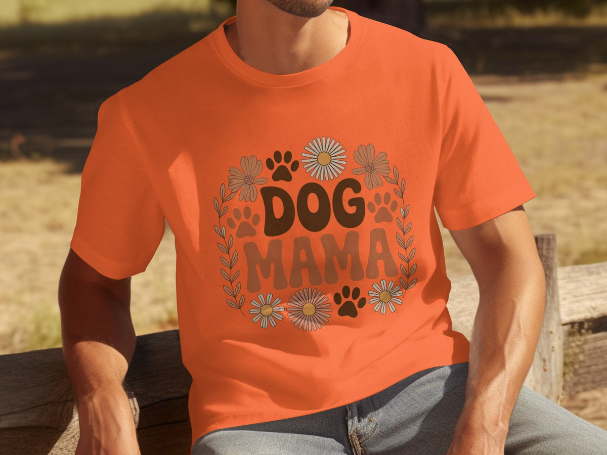 Dog Mama Floral Design Great Gift Idea for Her T-Shirts